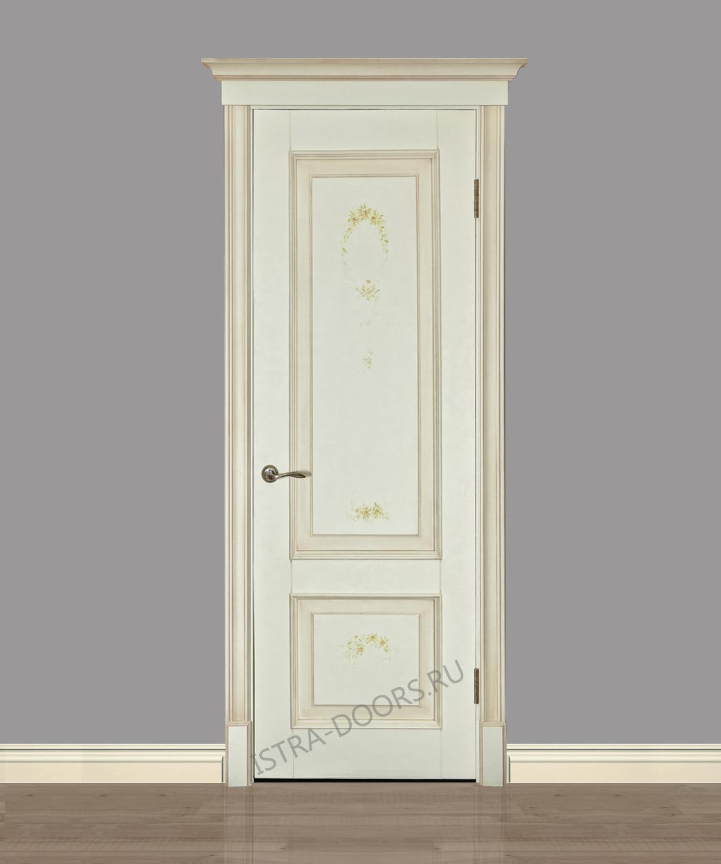 Флоренция с пятками, карнизом и росписью Лето-1. Межкомнатная дверь на заказ (1)