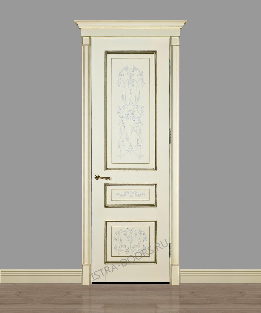 Неаполь с росписью Винтаж. Межкомнатная дверь на заказ (1)